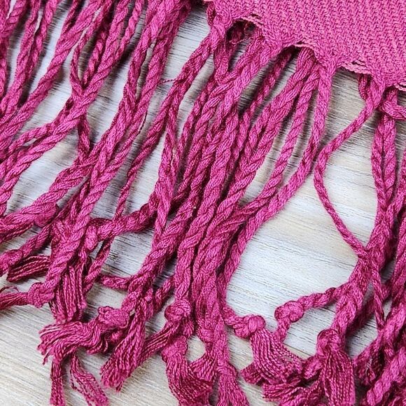 💜Vintage Burgundy Lightweight Pashmina Wrap/Shawl/Scarf - Picture 6 of 7